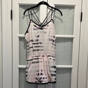 Lululemon Stylish Pink and Black Strappy Running Dress